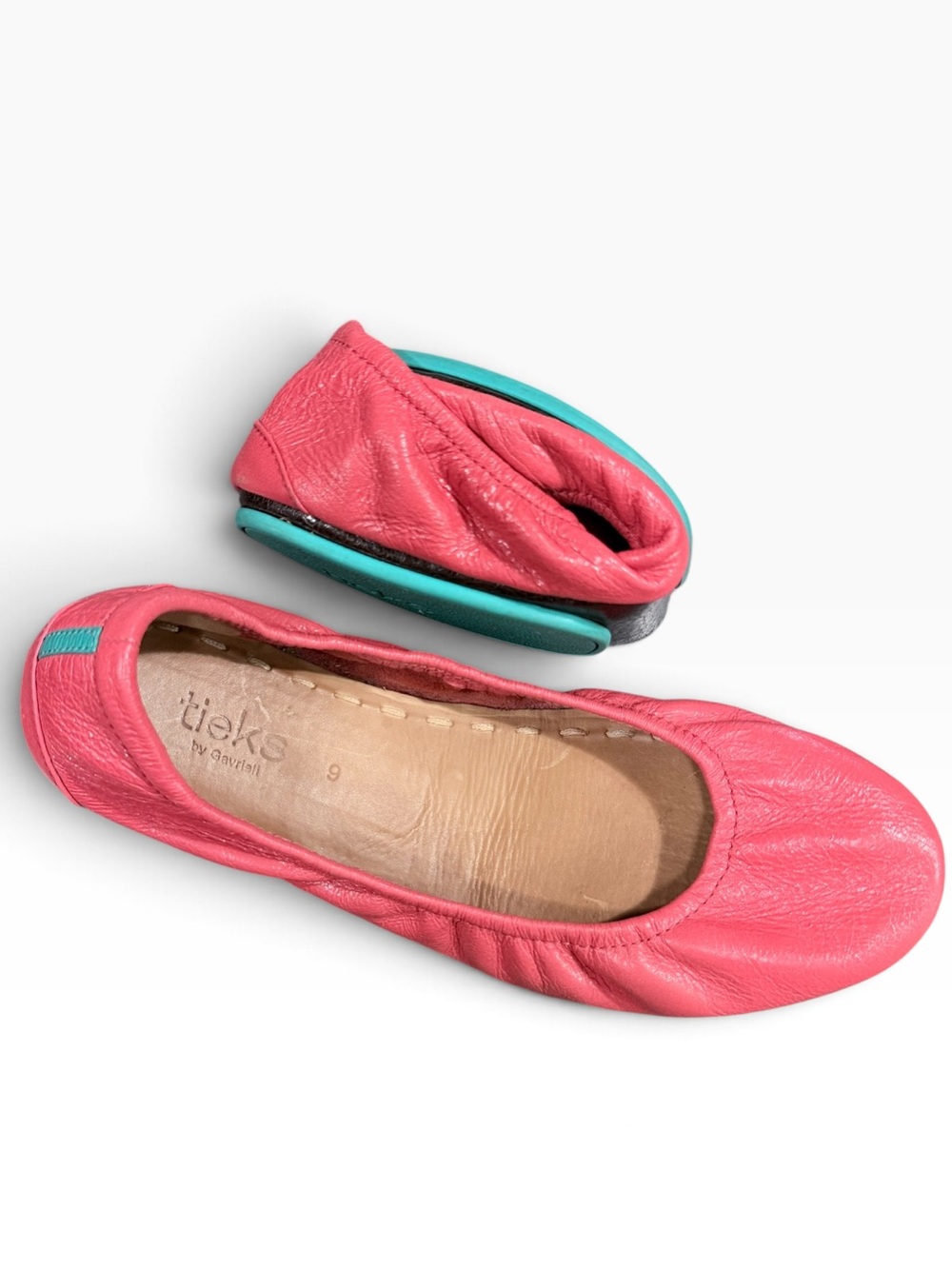 Tieks Poppy Leather Ballet Flats Size 9